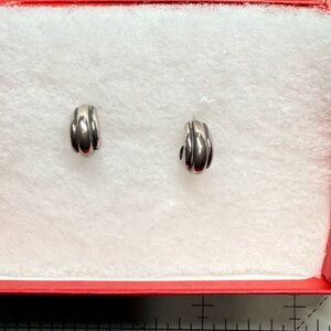 James Avery retired trio beveled half hoop